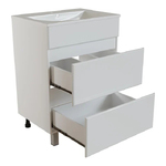 Тумба с умывальником Брикс 50 (Breeze 50) 2 ящика бел.глянец Mixline (556330)