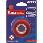 Лента клеящая 2-стор. ABRO прозрачная 20 мм х 1,51м EMT-020-R