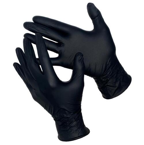 Перчатки нитриловые Gward Deltagrip Slim SN Total Black / Deep Blue черн/синий неопудр. (Ultra SN) (33156)