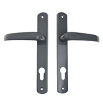 Ручки на планке S-Locked д/ПВХ дверей 85мм 750 подпружин. (серая) (122489)