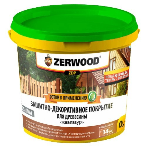 ZERWOOD Пропитка по дереву аквалазурь сосна  0,9л