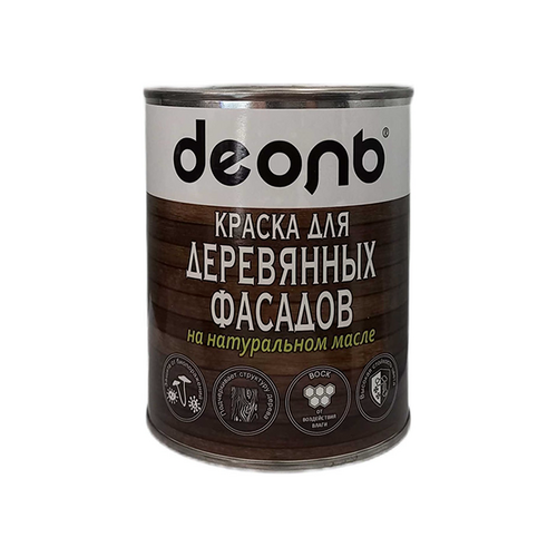 Краска д/деревянных фасадов на натуральном масле солома ТМ "ДЕОЛЬ" 0,75л