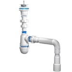 Сифон Ани нерж. 1.1/2"  40х40х50 д/раковины с гофрой (С0515)