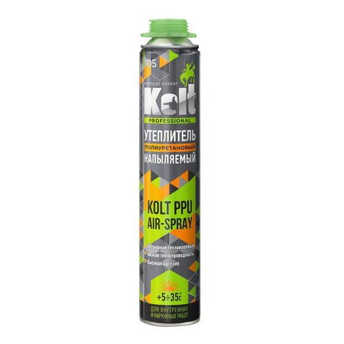 Пена монтажная УТЕПЛИТЕЛЬ напыляемый KOLT PPU Air-Spray 900гр