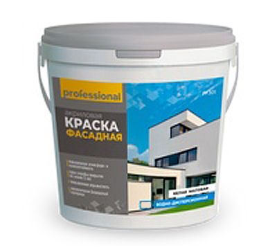 Краска ВД фасадная белая повыш. износостойкости  3 кг PF301 ТМ "Professional"
