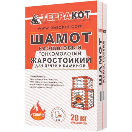 Штукатурная смесь жаростойкая глино-шамотная высокопроч. Терракот 5кг