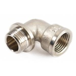 Уголок 1.1/2" г/ш никель с ограничителем GF