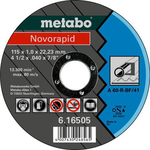 Круг Metabo SP Novorapid отрезн. по мет. 115х1.0х22