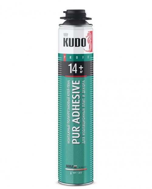 Пена монтажная KUDO PROFF14+ (КЛЕЙ) для теплоизоляц. плит и пр. всесезонная (12)
