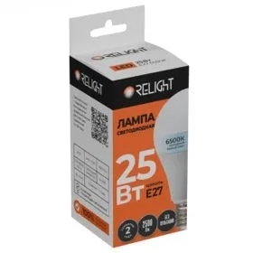 Лампа светодиодная Relight  A65-25W 220V 6500K Е-27