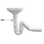 Сифон Mc'ALPINE 1,5" х 40 P/S-образный с разрывом струи (НС8-FUN)